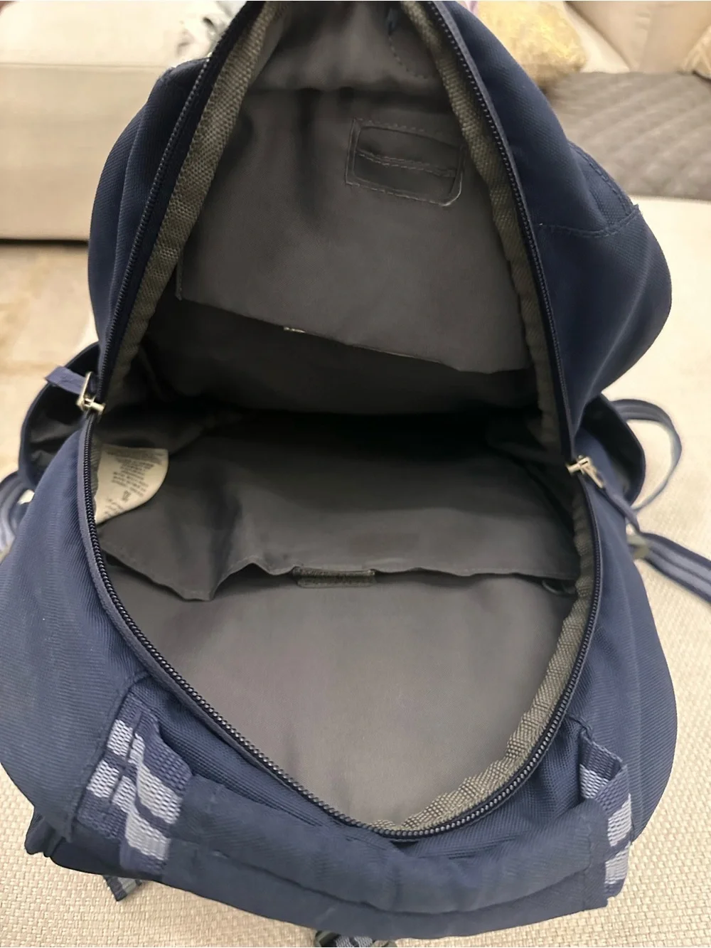 Pottery Barn Kids Navy Dinosaur Skeleton Backpack with Name Patch